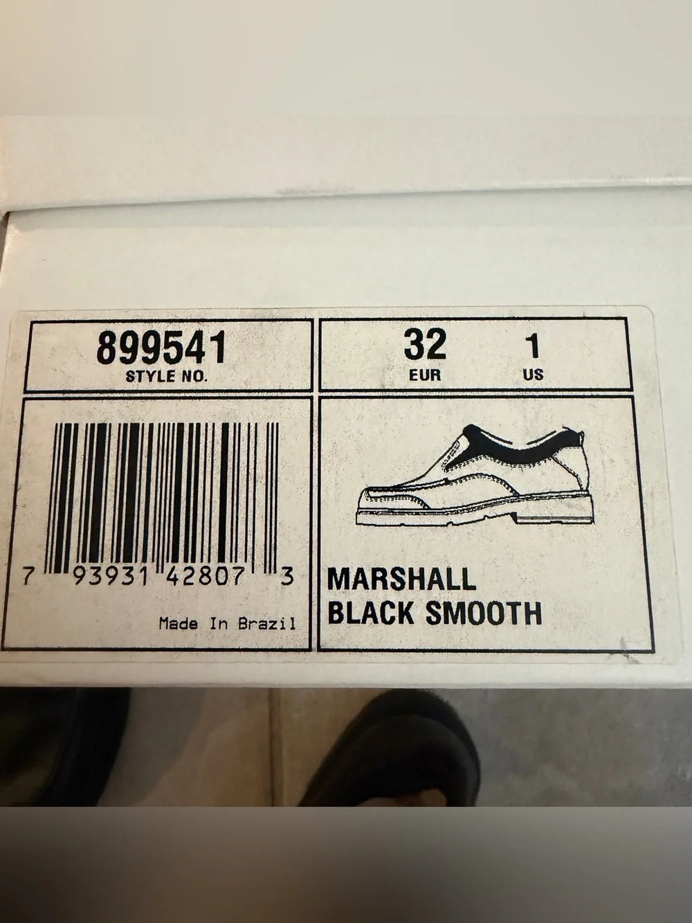 Elefanten Marshall Black Smooth Slip On Loafers Boys Size 1 EU 32 Leather